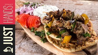 Greek pork souvlaki  Akis Petretzikis [upl. by Lissa]