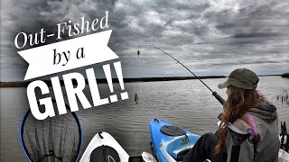 Kayak Fishing With CodyandKellie Hopedale Louisiana OutFished by a Girl [upl. by Ellehcin401]