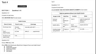 Health Centers  IELTS LISTENING TEST  SECTION1 [upl. by Iadahs]