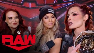 Becky Lynch and Lita gear up to face Raquel Rodriguez amp Liv Morgan Raw April 3 2023 [upl. by Candace]