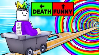 I PICKED THE WRONG TRACK on Roblox CART RIDE this is crazy [upl. by Ahseram]