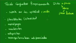 Tecido Conjuntivo Propriamente Dito  Aula 1 [upl. by Harias]