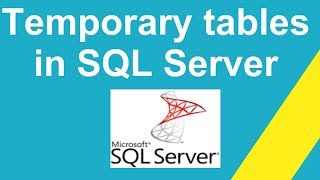 How to create temporary tables in SQL Server with example [upl. by Ydnes]