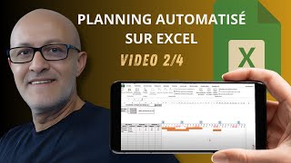 Créer Un planning Excel Totalement Automatisé Vidéo 24 [upl. by Rotow]