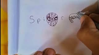 How to draw Spiderman Using Name Step By Step [upl. by Ixel59]