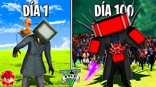 SOBREVIVÍ 100 DÍAS como ZOMBIE TV MAN PARASITO en GTA 5  Skibidi Toilet mod [upl. by Schecter362]