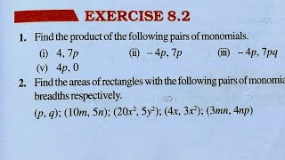 Class 8th maths l Exercise 82 l NCERT l Chapter 8 l Solution l Algebraic expression and identities [upl. by Santana]