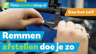 Je fietsremmen afstellen doe je zo  Fietsvoordeelshopnl Doe Het Zelf [upl. by Gnim]