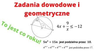 Zadania dowodowe i geometryczne Pewniaki maturalne 2024 [upl. by Reynold571]