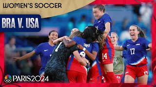 USWNT returns TO THE TOP of the Olympic podium with gold over Brazil  Paris Olympics  NBC Sports [upl. by Lyon]