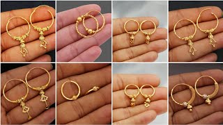 সোনার রিং কানের দুল। gold ring earrings designssonar ring kaner dul [upl. by Alysa479]