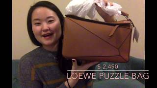 Loewe Puzzle Bag Unboxing  Why I chose Medium over Small [upl. by Frentz]