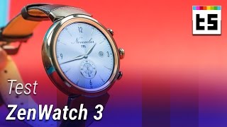 ASUS ZenWatch 3 Runde Smartwatch mit Android Wear – Test [upl. by Nylasor]