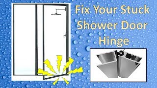 Sticking Shower Door  Hinge Repair [upl. by Eahsat]