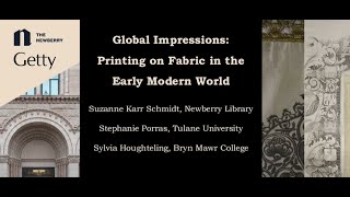 Global Impressions Printing on Fabric in the Early Modern World [upl. by Graig]