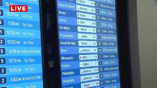 Bradley Airport travelers feeling impact of internet outage on airlines [upl. by Boyden491]