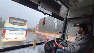 VOLVO BUS DANGEROUS CHASING amp OVER TAKING AT FULL SPEED 120h 😱 CHASING ANOTHER VOLVO BUS [upl. by Dolli]