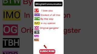 Useful Abbreviation improveenglish english englishlanguage learnenglish vocabulary shorts [upl. by Omora]