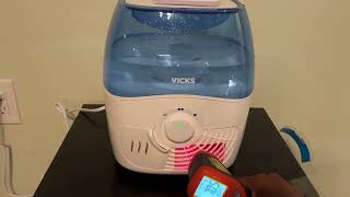 Vicks filtered cool moisture humidifier test 20242025 humidifier season [upl. by Eissed]