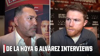 Oscar De La Hoya and Canelo Alvarez speak after heated press conference  ESPN Ringside [upl. by Aicxela]