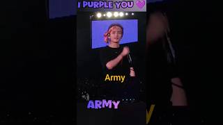 I purple you💜Borahae💜v taehyungkimtaehyung bts btsarmy [upl. by Onaireves]