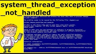 FIXED  systemthreadexceptionnothandled BSOD [upl. by Gass418]