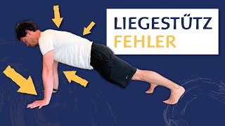 Liegestütz – Mach nicht diese 3 FEHLER Tutorial [upl. by Anyale]