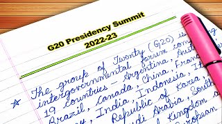 10 Lines of G20 Summit  Essay on Indias G20 Presidency Summit 202223  Essay on G20 Summit 2022 [upl. by Gautea]