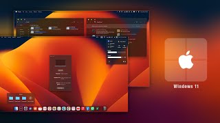 Windows 11 Mac Theme with Glass Effect [upl. by Enomyar557]