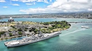 Aerial View Of Oahu Island amp Pearl Harbor Naval Base [upl. by Yaj362]