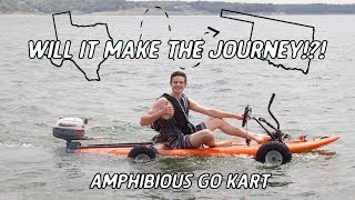 Amphibious Go Kart Travels From Texas to Oklahoma on Water [upl. by Shelly336]