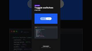 toggle switch html css toggle dark zaicode coding programming cssstyling switch shorts [upl. by Aztirak]