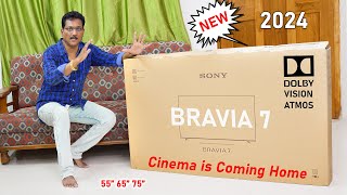 Sony Bravia 7 mini LED 4K TV 2024 🔥 Unboxing in Telugu [upl. by Mount388]