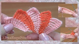 Crochet Wing Element Tutorial 14 Freeform [upl. by Anon22]