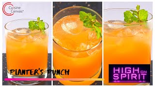 Planters Punch  Cocktail  White Rum Based  6 Ingredient Recipe  High On Spirit [upl. by Ettevy758]