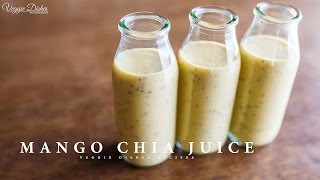 使い方知ってる？自宅で作るマンゴーチアシードドリンクの作り方How to make Mango Chia Juice  Veggie Dishes by Peaceful Cuisine [upl. by Dyanne]