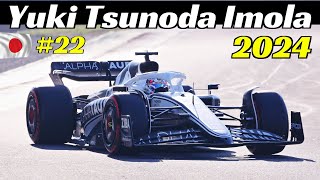 Yuki Tsunoda Training Day with AlphaTauri AT03 2022 at Imola Circuit  January 23 2024  字幕付きの動画 [upl. by Asiruam]