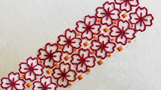 A Very Traditional Sashiko Hand Embroidery  Embroidery For Cushions  Tips And Tricks For Beginners [upl. by Yensehc961]