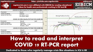 How to read amp interpret COVID 19 RT PCR reportresults – for health care professional regularcrisis [upl. by Robet]