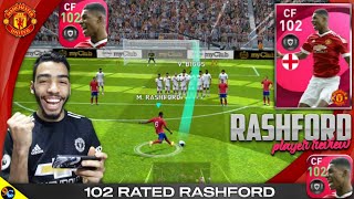 RASHFORD 102 Rated iconic moment Review 🔥 This card is unstoppable 😱 pes 2021 mobile [upl. by Lraep]