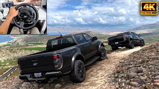 Ford Ranger Raptor amp Toyota Tacoma  OFFROAD CONVOY  Forza Horizon 5  Thrustmaster T300RS gameplay [upl. by Wilen]