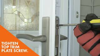 How to install the handle set on Andersen® 4000 amp 3000 Series Storm Doors  Andersen Windows [upl. by Anhsirk]