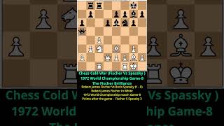 08 Chess Cold WarRobert James Fischer Vs Boris Spassky 1972 Chess Championship Game8 The Classic [upl. by Domenico]