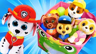 Spielspaß mit Paw Patrol Die Welpen spielen Verstecken Spaß mit Spielzeugen [upl. by Sahcnip]