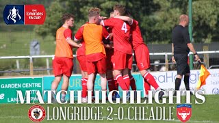 Highlights  Longridge 20 Cheadle FA Cup [upl. by Olympium]