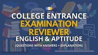 College Entrance Exam Reviewer  Common Questions English amp Aptitude  Q amp A with Explanation [upl. by Hailahk638]