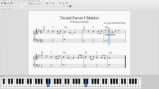 Tusind Farver i Mørket  Rasmus Seebach Piano Tutorial Intro [upl. by Eibba]