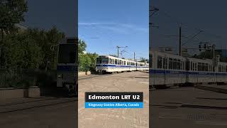 Edmonton U2 LRT train at KingswayRoyal Alex Station [upl. by Accemahs]