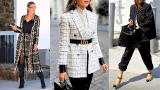 TOP FASHION TRENDS FOR FALL 20242025  THE STYLISH FALL TWEED WARDROBE  Women Over 70 60 50 [upl. by Aneehsar828]