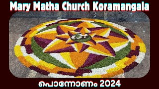 Ponnonam 2024 Mary Matha Church Koramangala [upl. by Bortz]